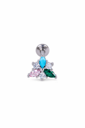 Tragus Piercing Dekorativ Design – Vit
