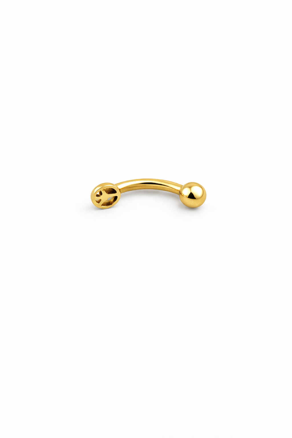 Ögonbrynspiercing Böjd Bar – Guld