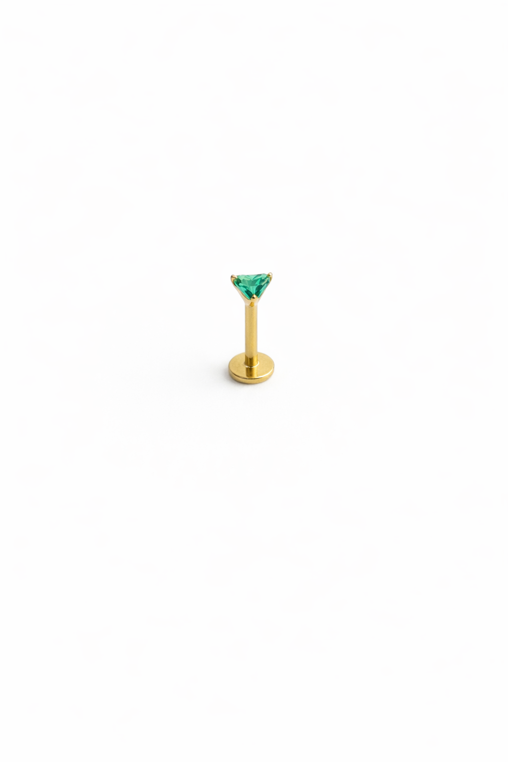 Tragus / Helix Piercing Labret med Triangel Guld Kristall – 1.2x8mm