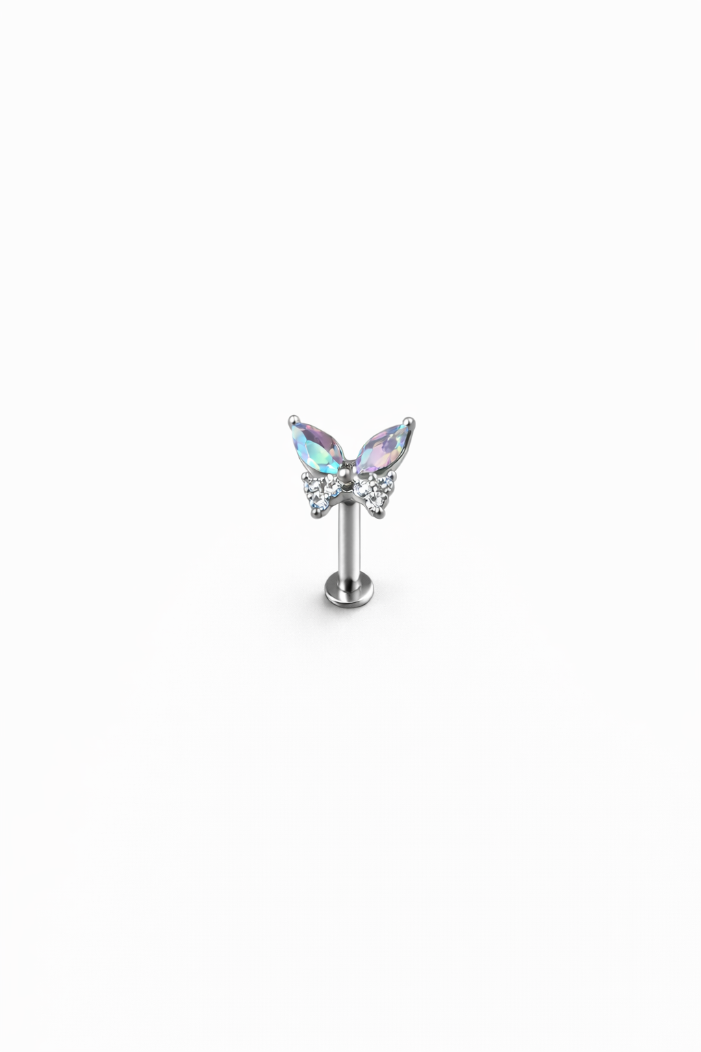 Tragus Piercing Fjäril – Vit
