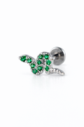 Tragus Piercing Kristall – Vit