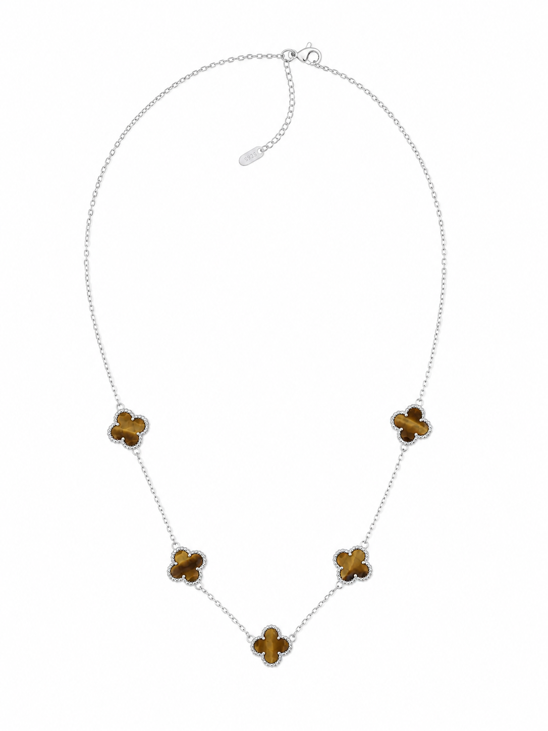 Halsband – Clover Amber Guld