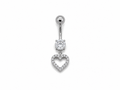 Navelpiercing – Heart Minimal Silver