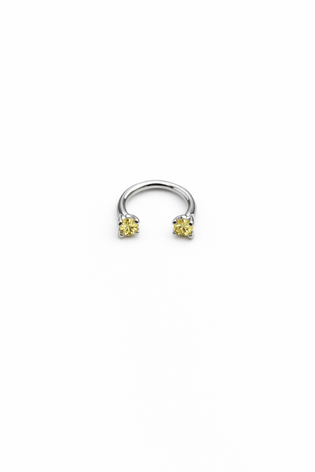 Septum Piercing Ring med Kristall 3mm – Gul