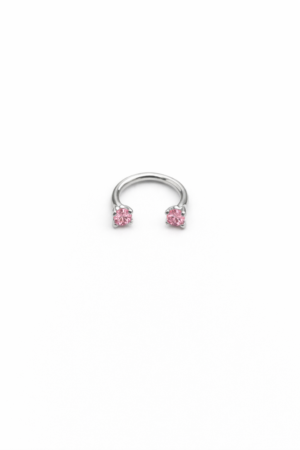 Septum Piercing Ring med Kristall 3mm – rosa