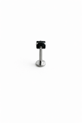 Tragus / Helix Piercing Labret med Fyrkantig Vit Kristall – 1.2x8mm