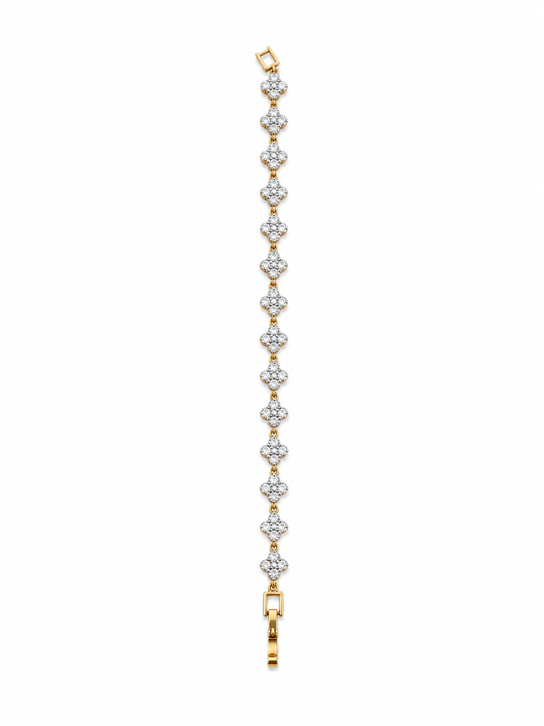 Armband – Clover Crystal Guld