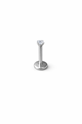 Tragus / Helix Piercing Labret i Titan med Kristall 2.5mm – 8mm