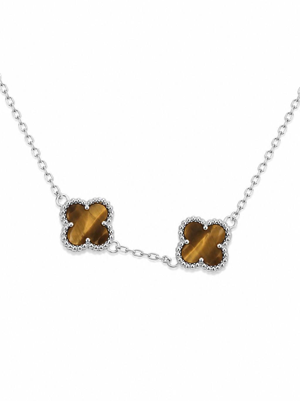 Halsband – Clover Amber Guld