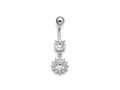 Navelpiercing – Crystal Classic Silver