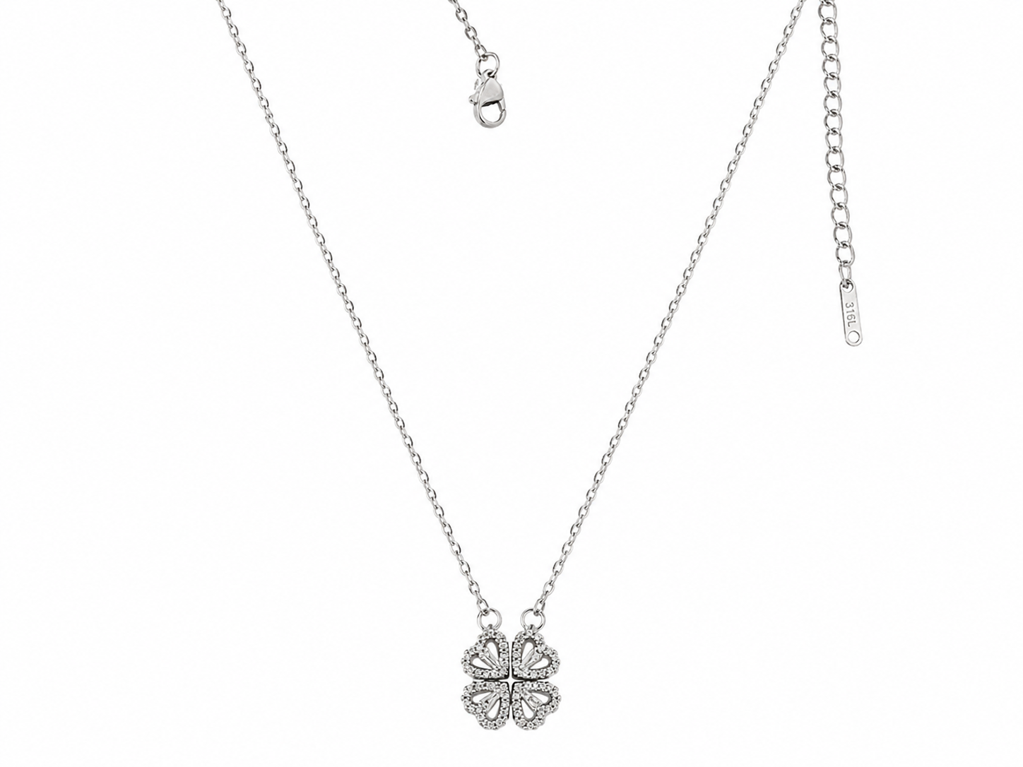 Halsband – Magic Clover Silver
