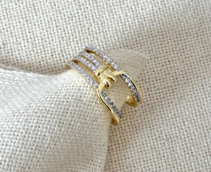 Ring – Dual Crystal Gold
