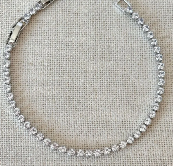 Armband – Oval Tennis Silver